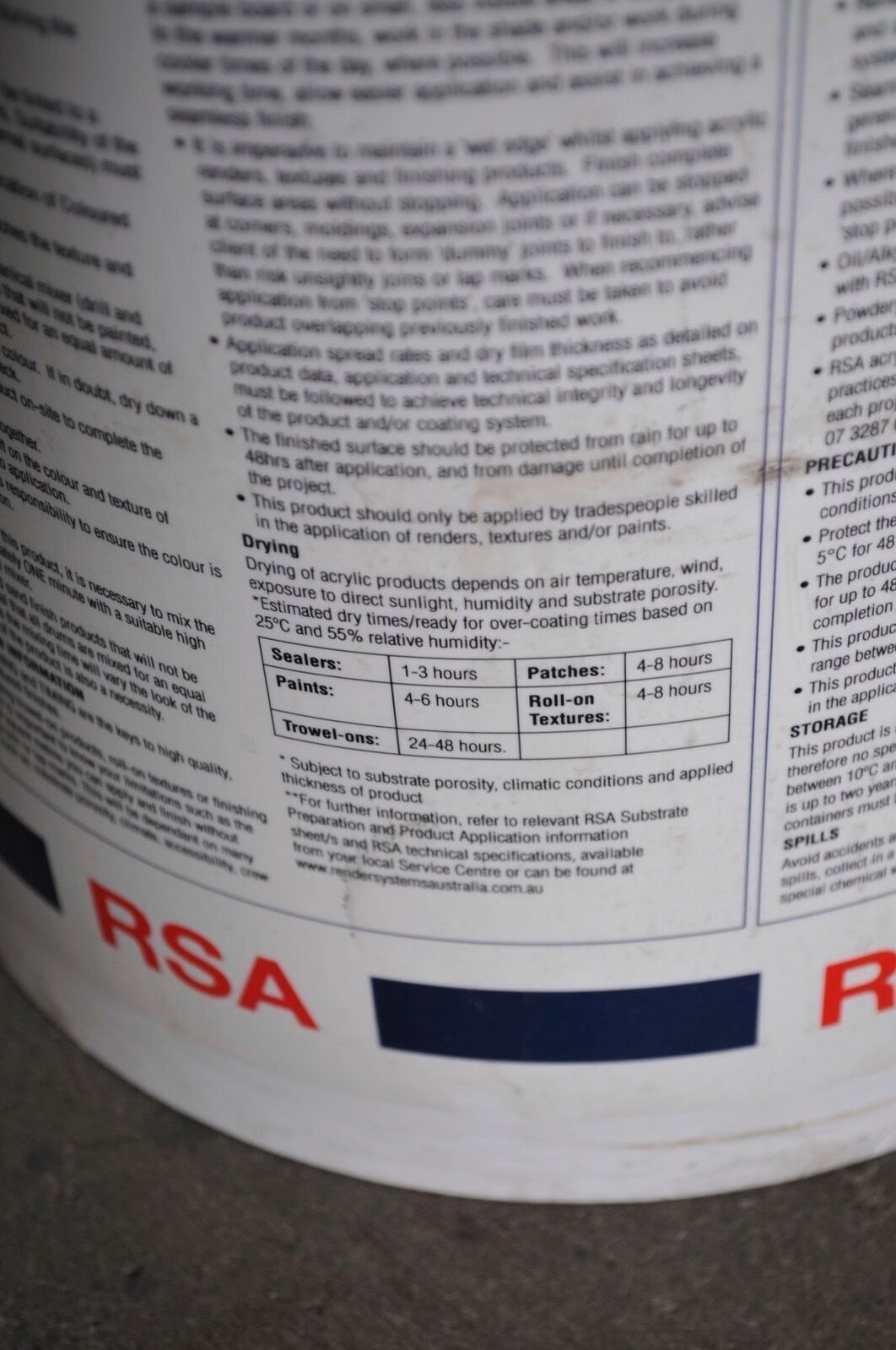 8 x RSA Rendbrane 15L UDB Tubs – New & Sealed