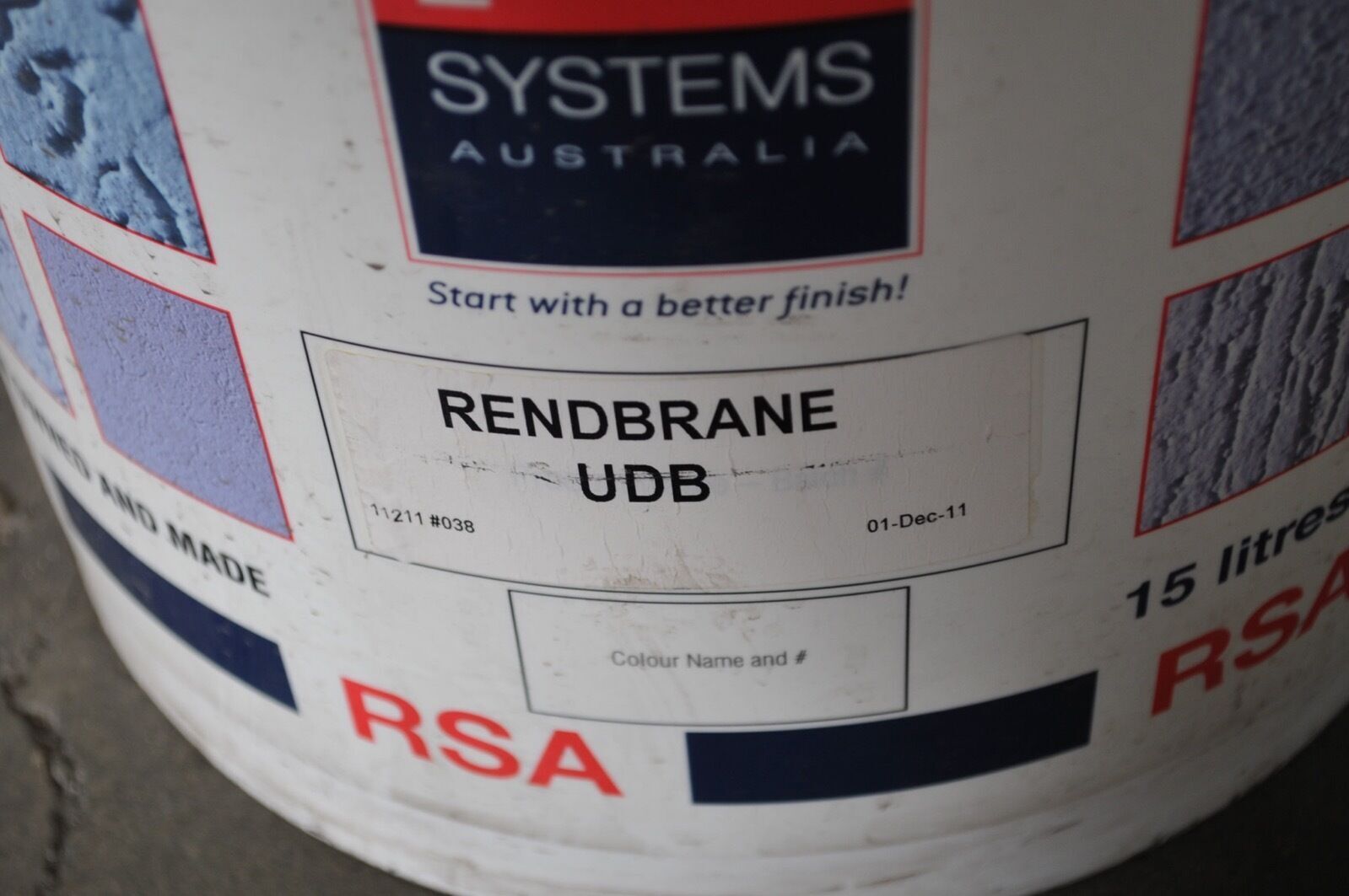 8 x RSA Rendbrane 15L UDB Tubs – New & Sealed