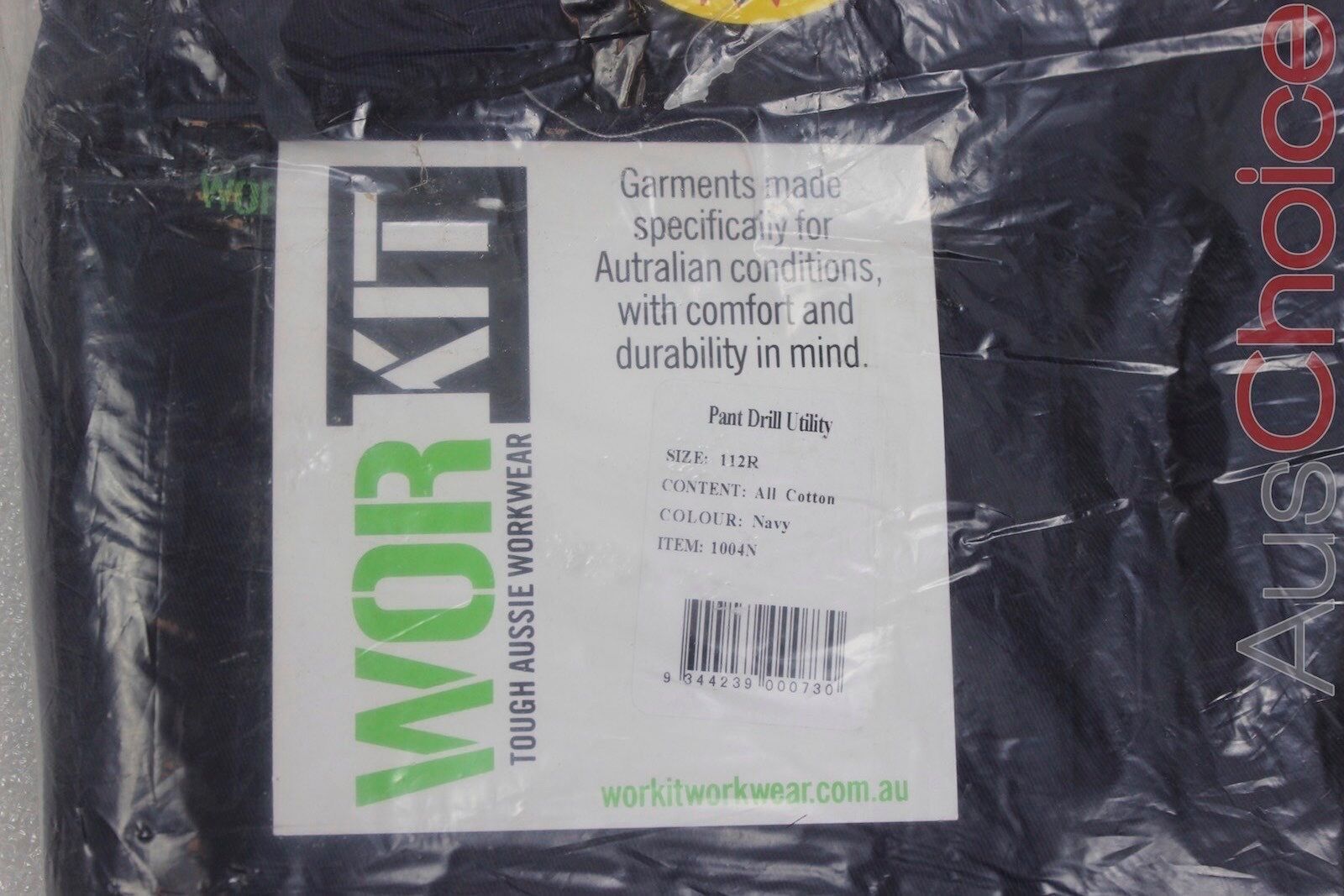 5 x Workit Workware Cotton Drill Pocket Work Pants – 112R Regular – Navy 1004N