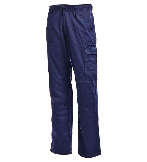 5 x Workit Workware Cotton Drill Pocket Work Pants – 112R Regular – Navy 1004N