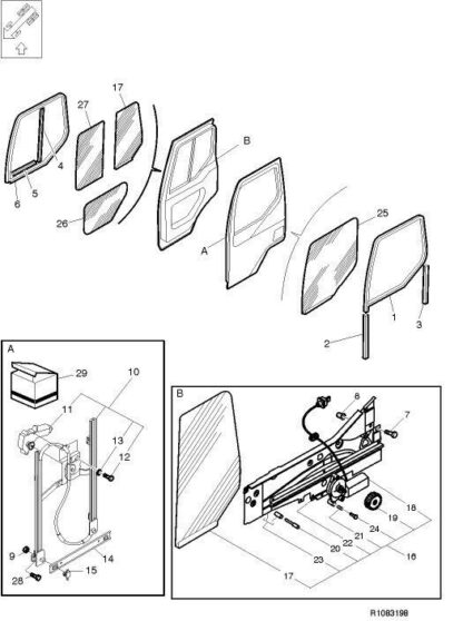 NEW – Volvo Kit 22189861 Electric Window Winder w Motor and Mounting Accessories