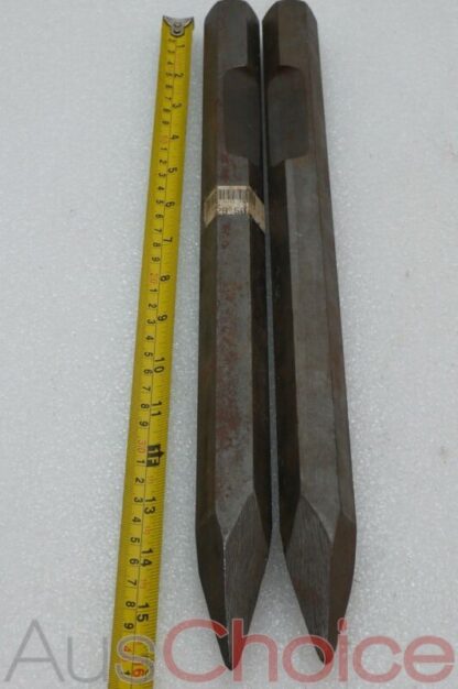 2 x Jackhammer Point Chisel Bits 30mm HEX to Suit TTD90/XP90 40cm