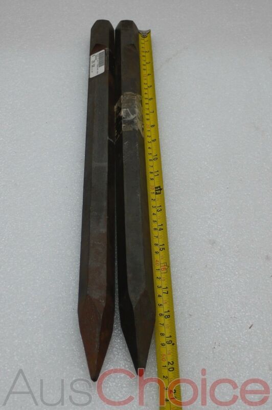 2 x Jackhammer Points 30mm HEX to Suit TTD90/XP90 – very good condition