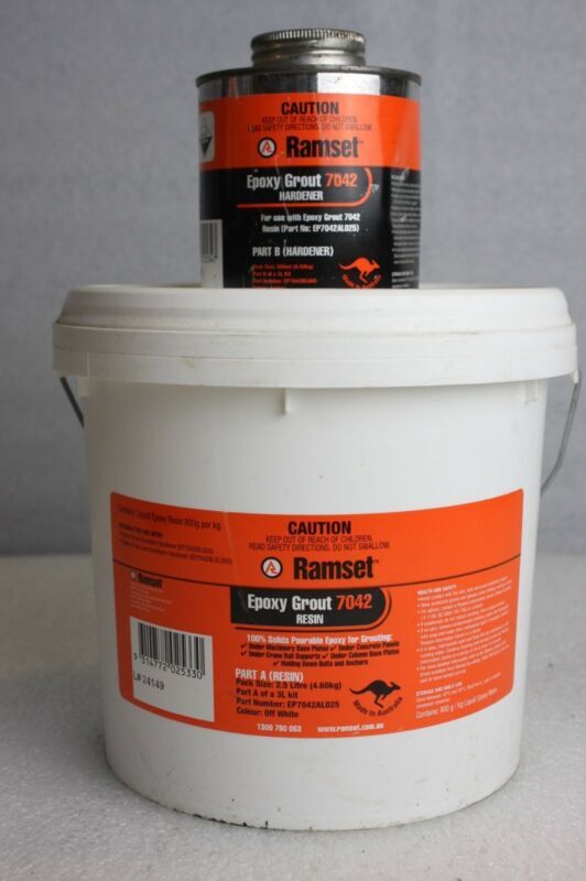 Ramset Epoxy Grout 7042 Kit (Part A 2.5L Resin, Part B 500mL Hardener) NEW!!
