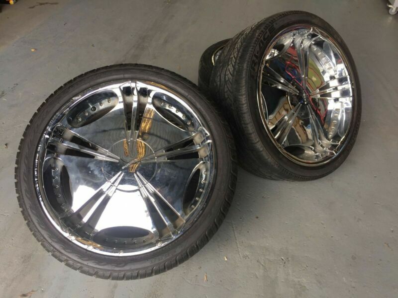 4 x Verde 22" x 9.5” Helix Chrome Rims Wheels Tyres – 6 Stud Landcruiser Hilux
