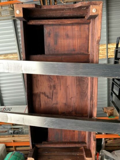 Mahogany Timber Entertainment Unit 6 Drawer TV Unit Stand – 110 x 50 x 76cm