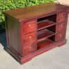 Mahogany Timber Entertainment Unit 6 Drawer TV Unit Stand – 110 x 50 x 76cm