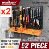 Horusdy SDY-97910 52 Pc Wall Mounted Tool Storage Rack Organiser – Set of 2 boxes – New