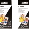 2x Canon 5×7.6cm 2×3″ 50 Sheet Zink Mini Photo Paper – ZP-2030-50 MPPP50 – New