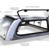 SJS Tata Xenon White 902 Dual Double Cab Popup Windows Roof Rails Canopy