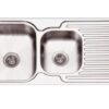 Abey PR175L Project Squareline Inset 1 & 3/4 Bowl Stainless Steel Sink – New