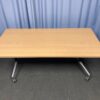 1600 x 800 Beech Tilting Flip Top Folding Office Table on Wheels – RRP $475.00