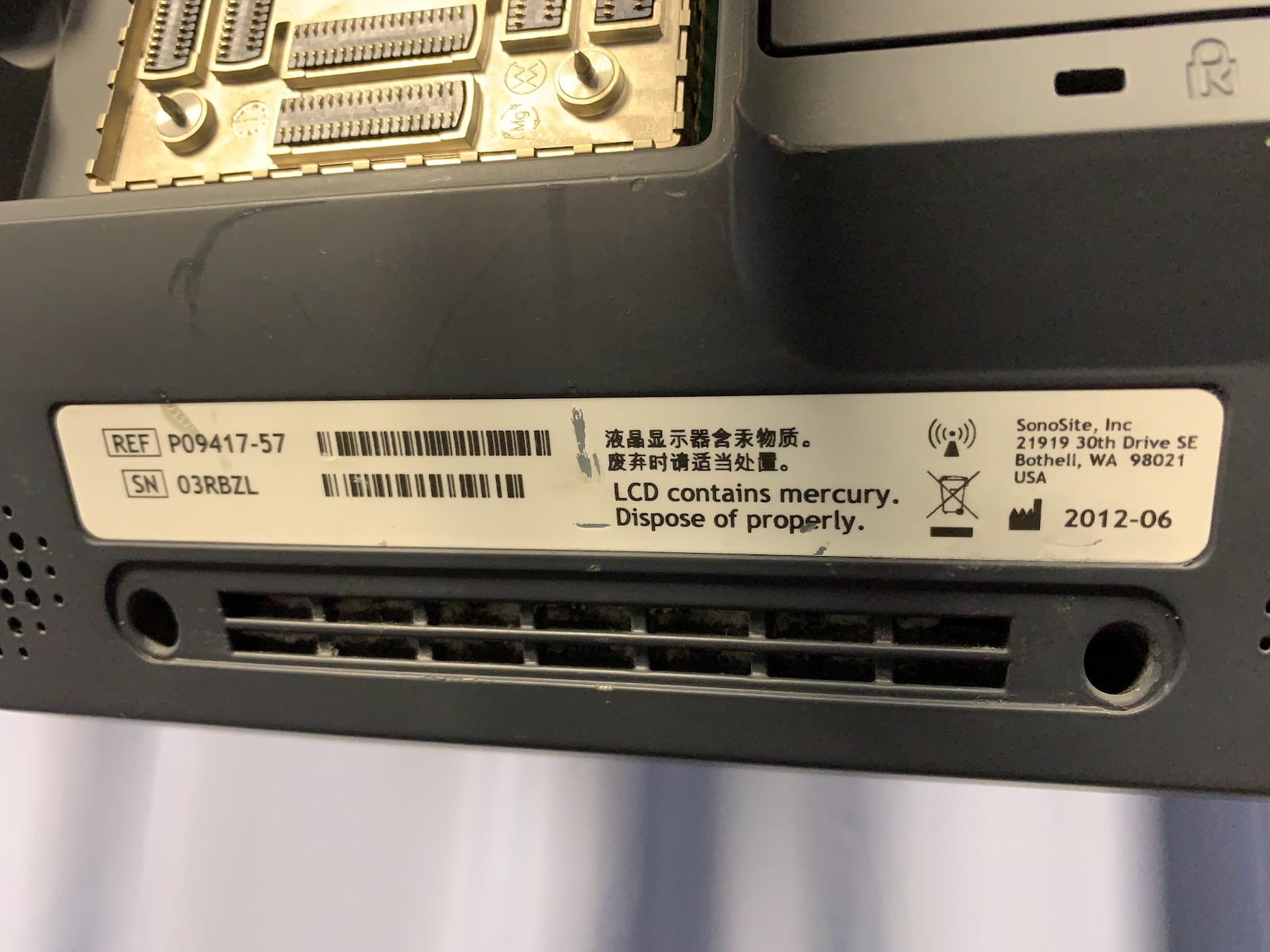 Sonosite S-Cath P08792 Ultrasound System