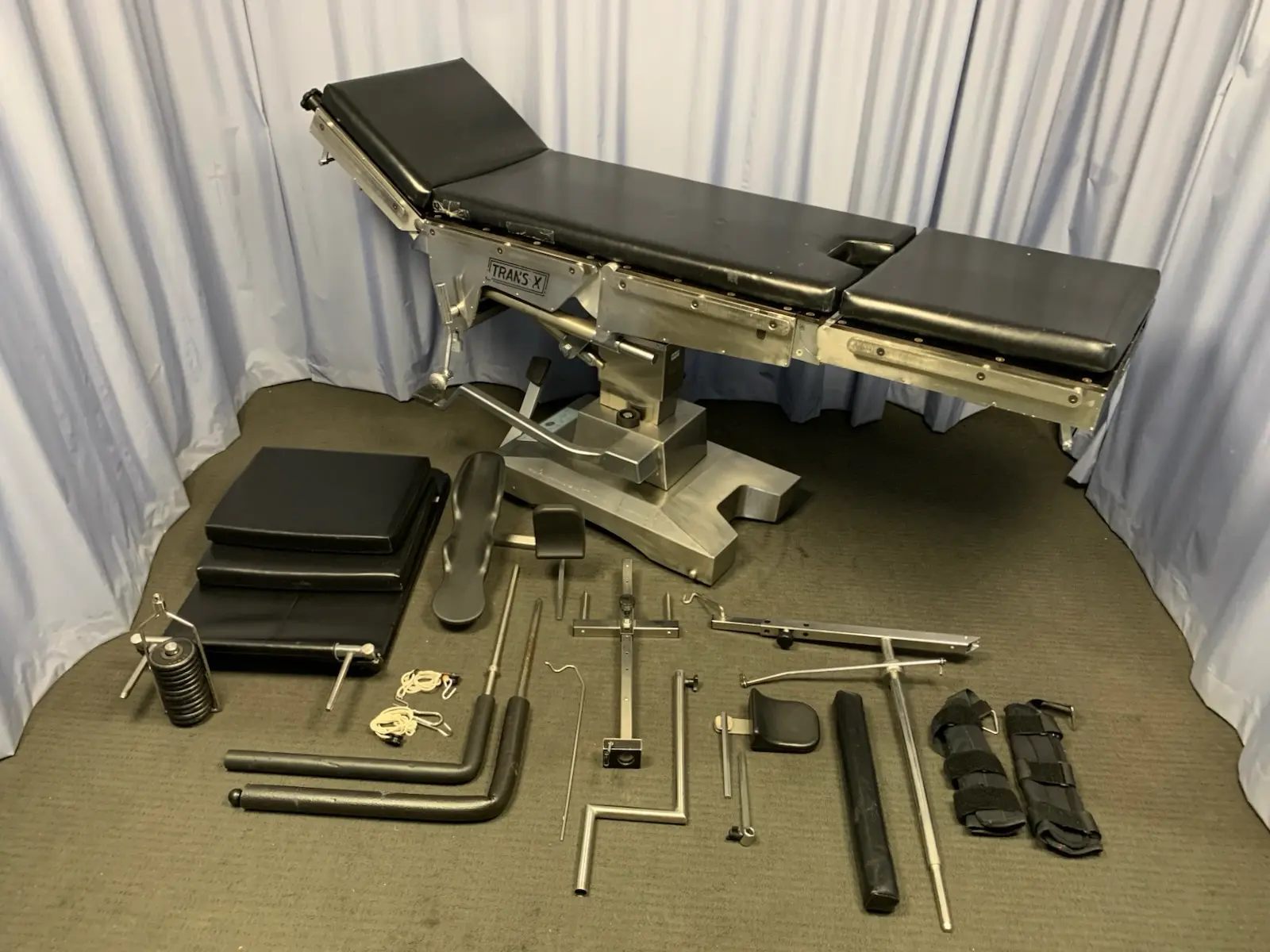 Eschmann Trans-X Hospital Surgical Bed Operating Table w Cushion Mattress + Accs