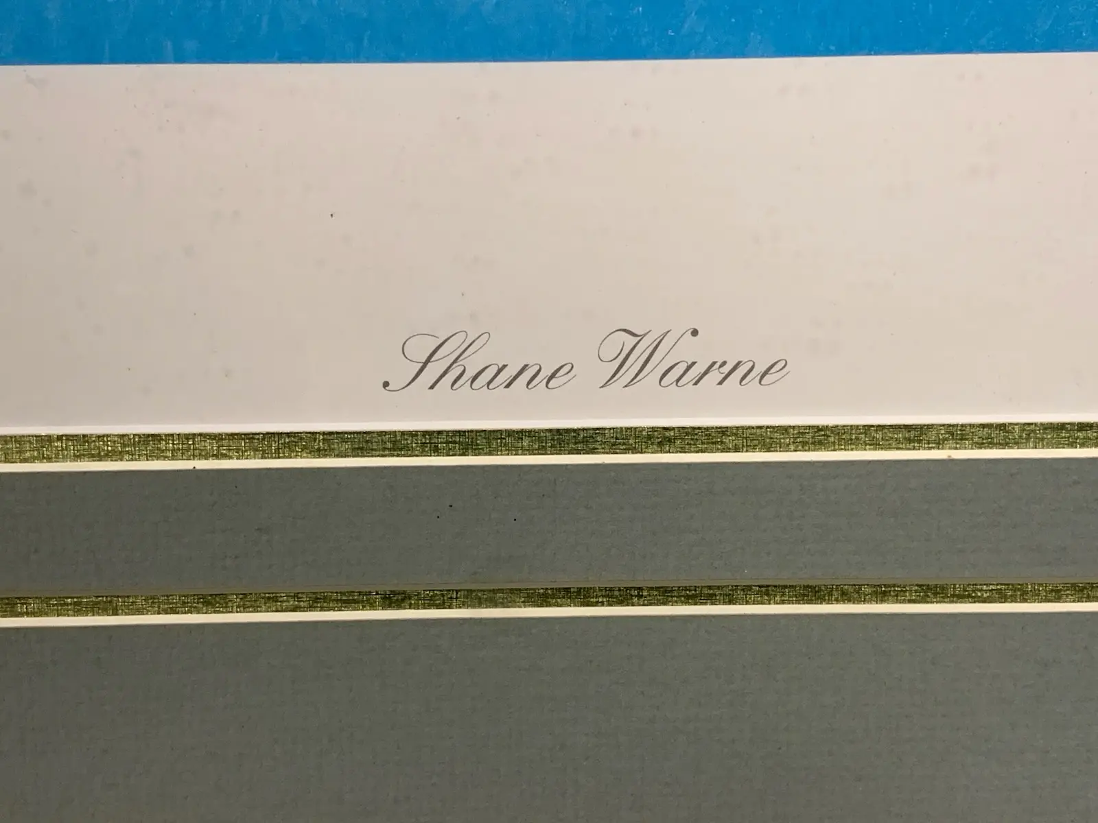 Shane Warne Bowling’ Framed Signed Print by Brett Moffat