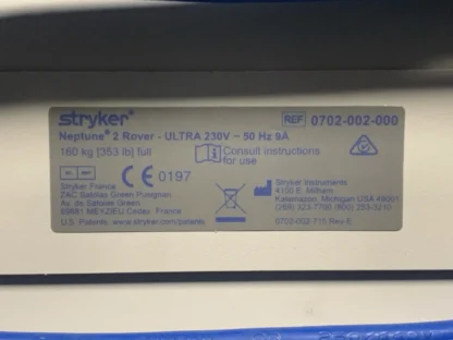 Stryker Neptune 2 Rover Ultra Continuous Suction Waste Management System