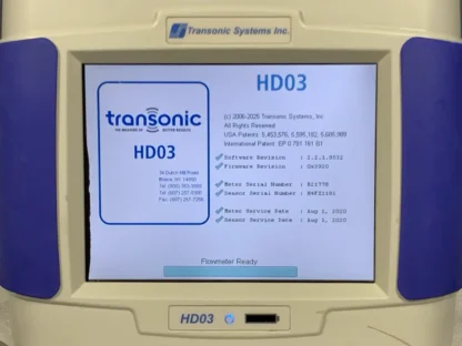Transonic System Inc. HD03 Hemodialysis Monitor