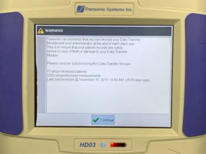 Transonic System Inc. HD03 Hemodialysis Monitor