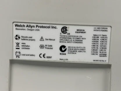 Welch Allyn 53N00 Vital Sign Monitor w Accs - 007-0433-00