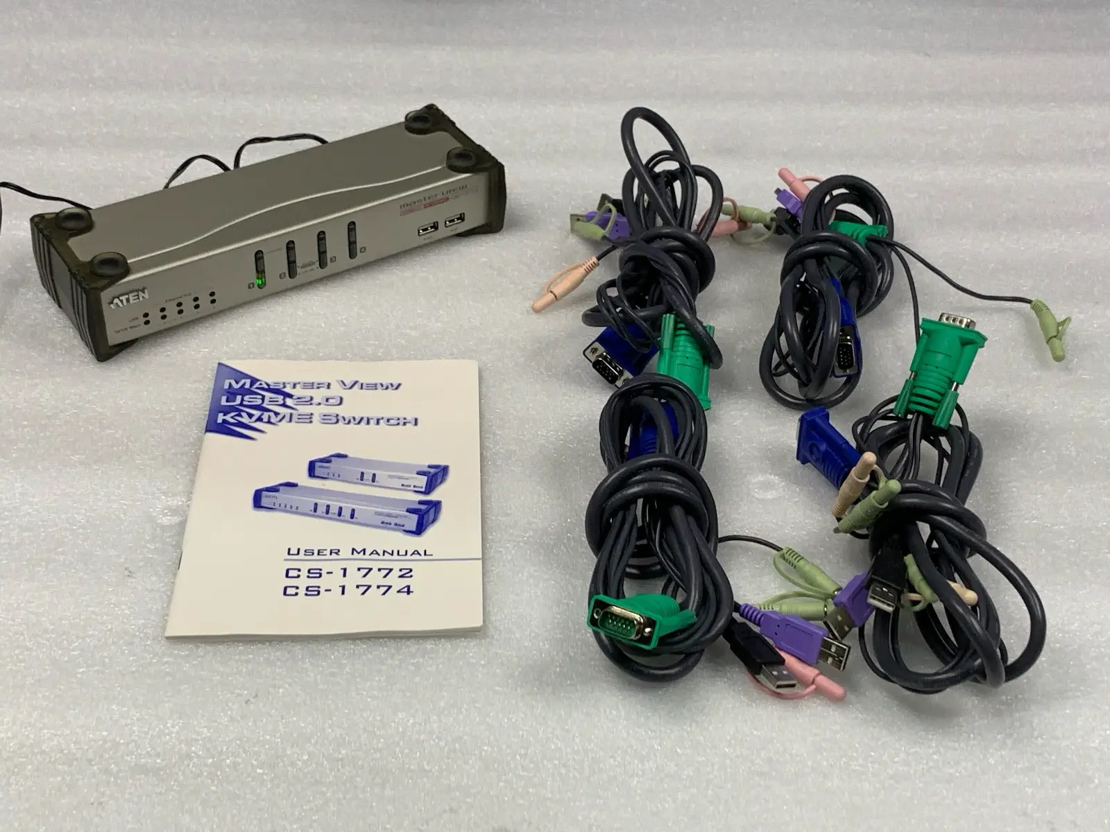 ATEN CS-1774 Master View USB2.0 KVME 4 Port USB KVM Switch w Ethernet