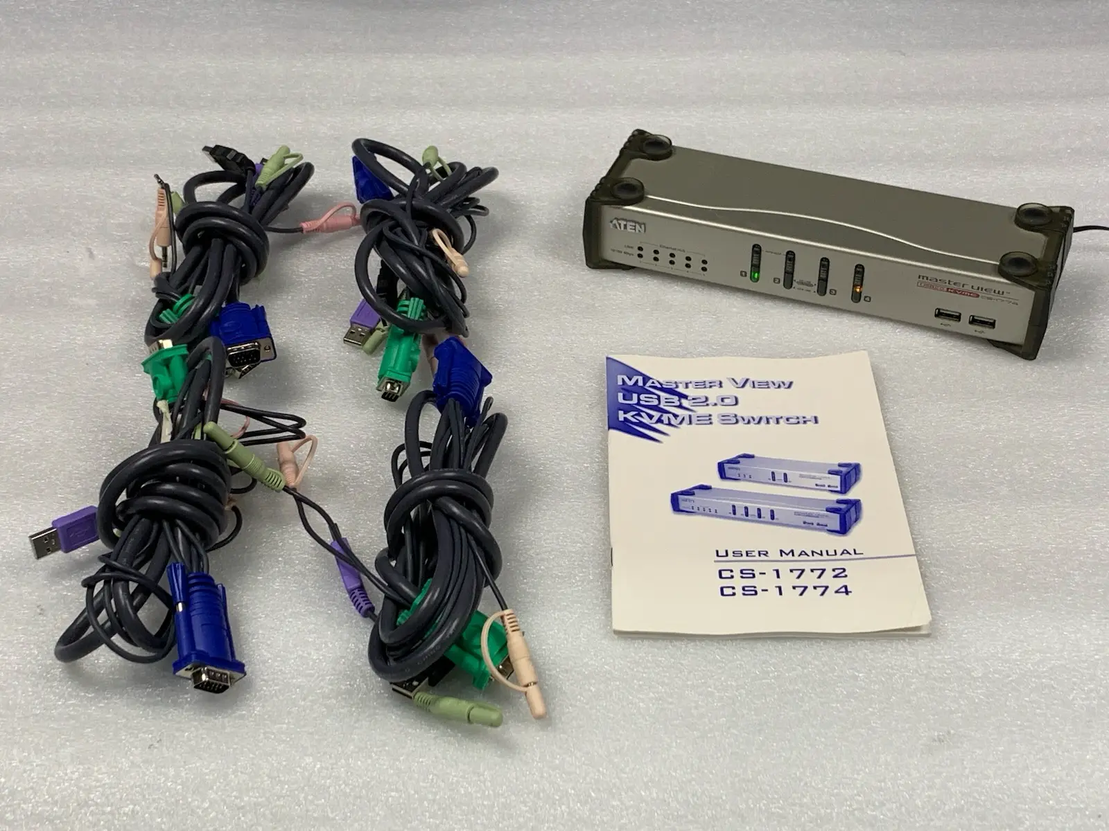 ATEN CS-1774C Master View USB2.0 KVME 4 Port USB KVM Switch w Ethernet