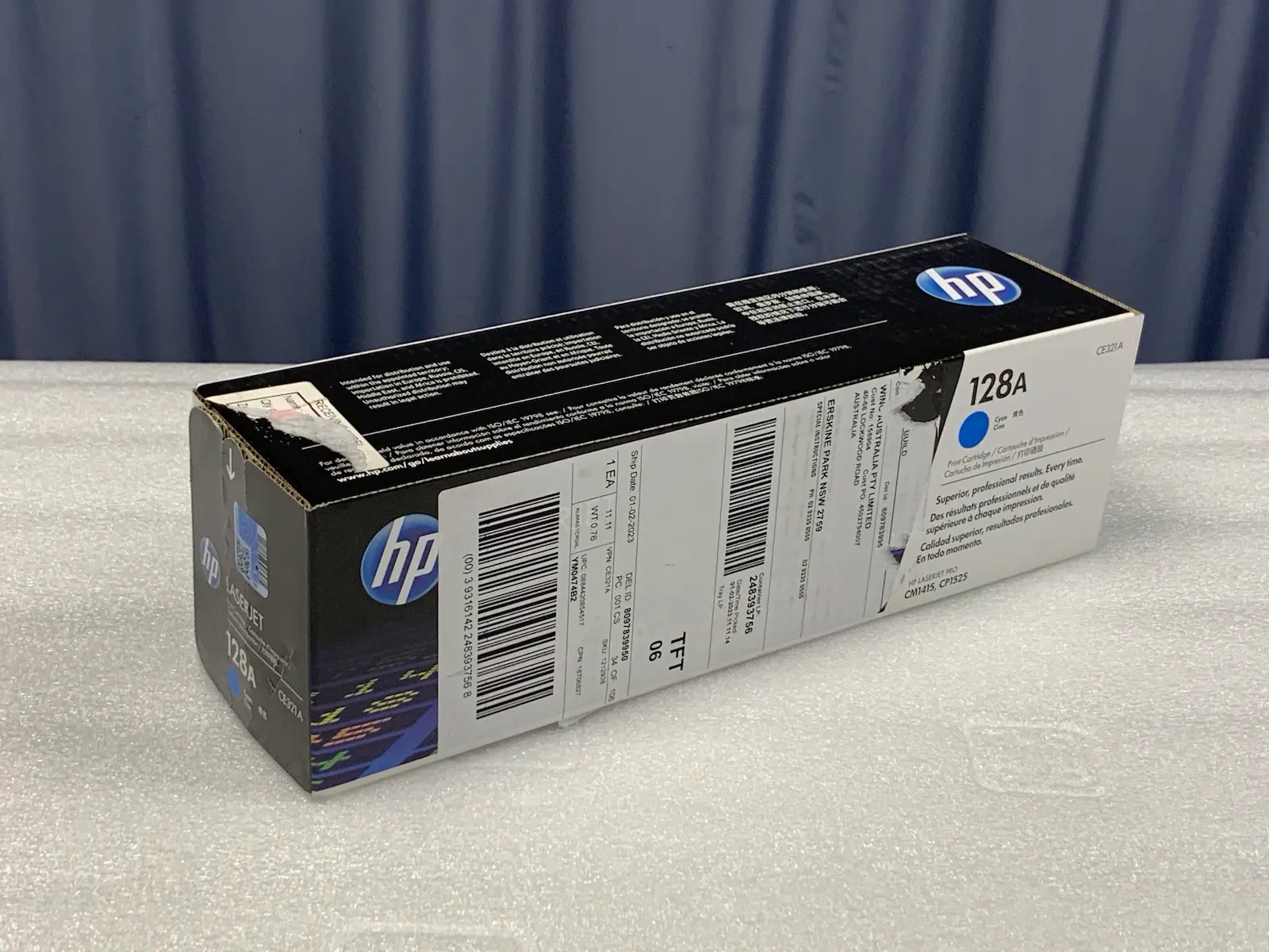 HP CE321A 128A Cyan Original LaserJet Toner Cartridge - Genuine