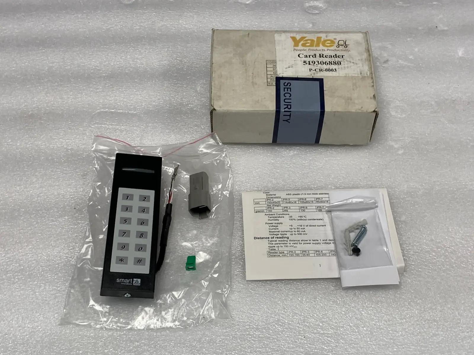 Yale 519306880 Card Reader - P-CR-0003 - New