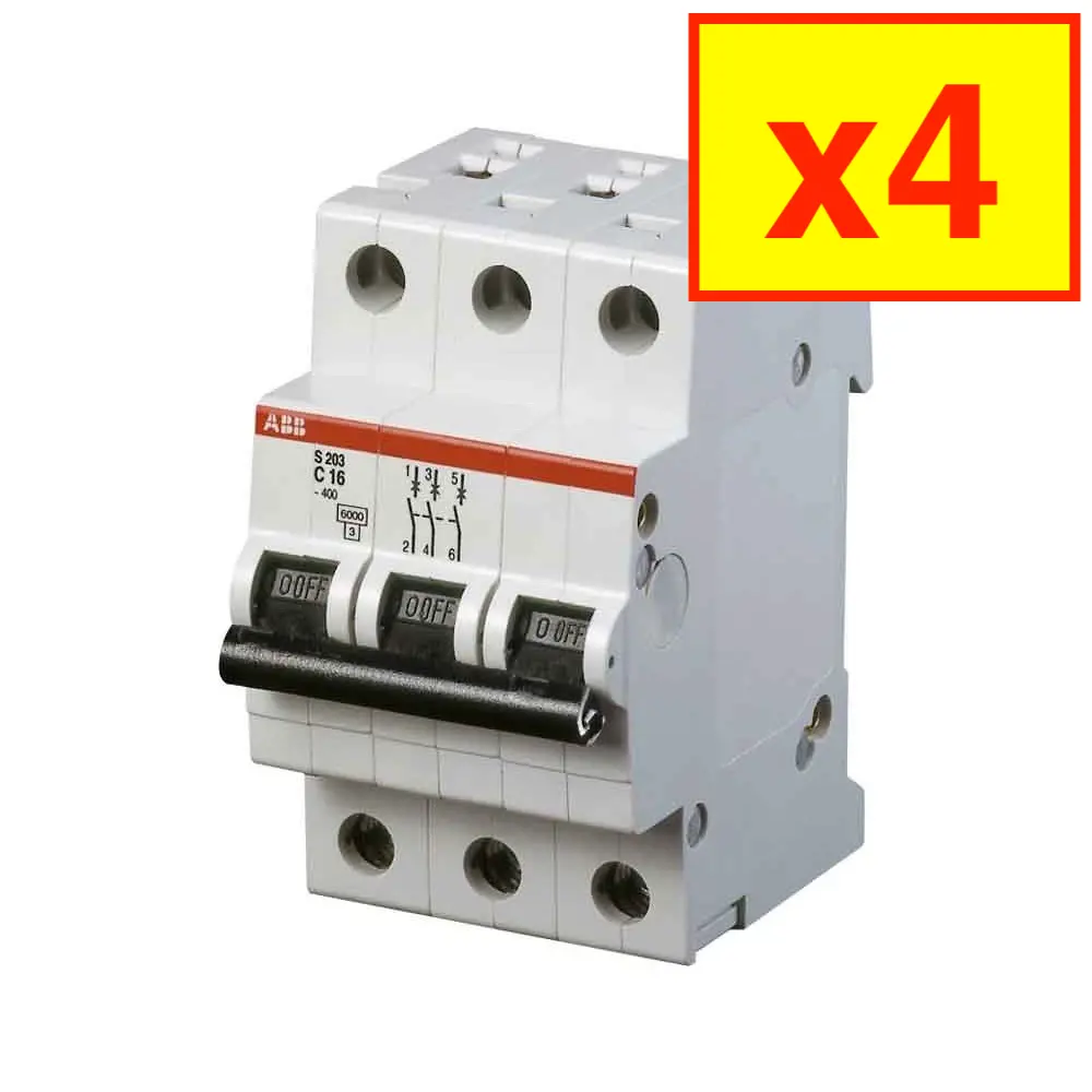 4x ABB S203-C32 S203C32 Miniature Circuit Breaker 2CDS253001R0324