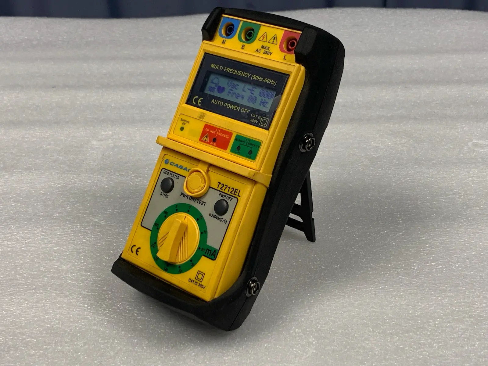 Cabac 240V Digital LED Indication Multi Frequency Rcd Tester - T2712EL