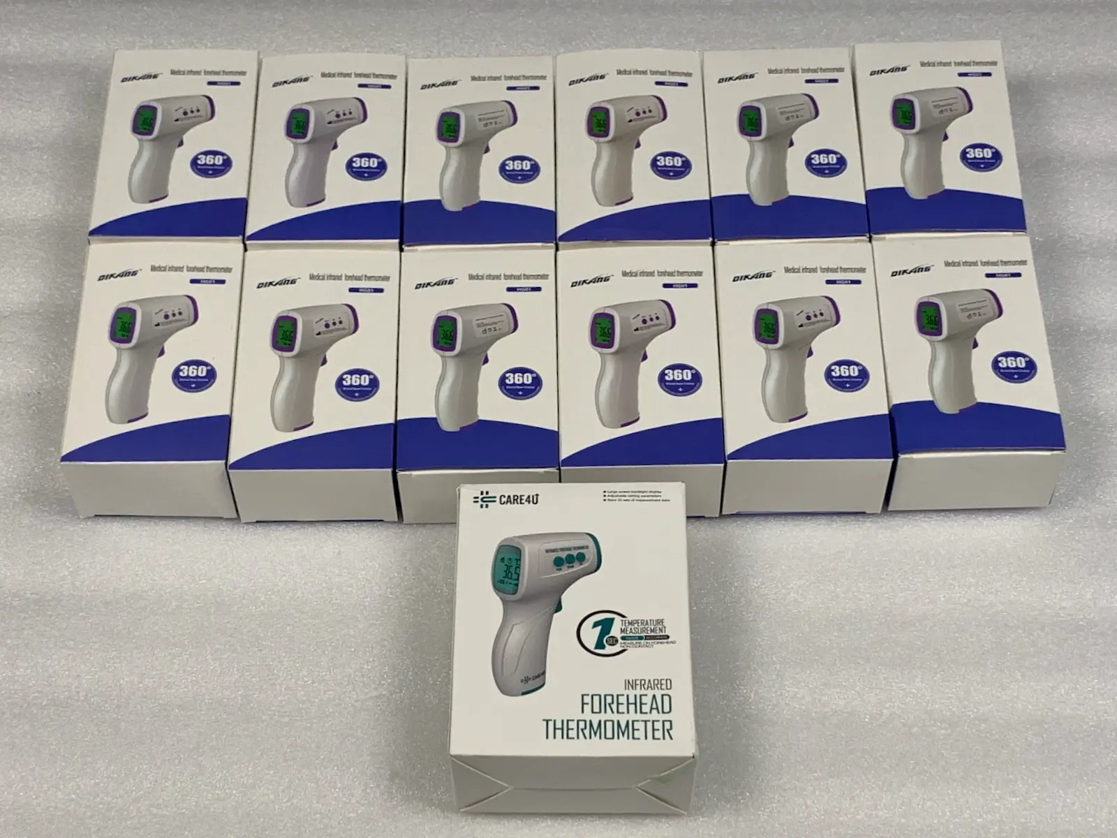 12x Dikang HG01 + Care4U ZLK-IRT101 Medical Forehead Thermometer