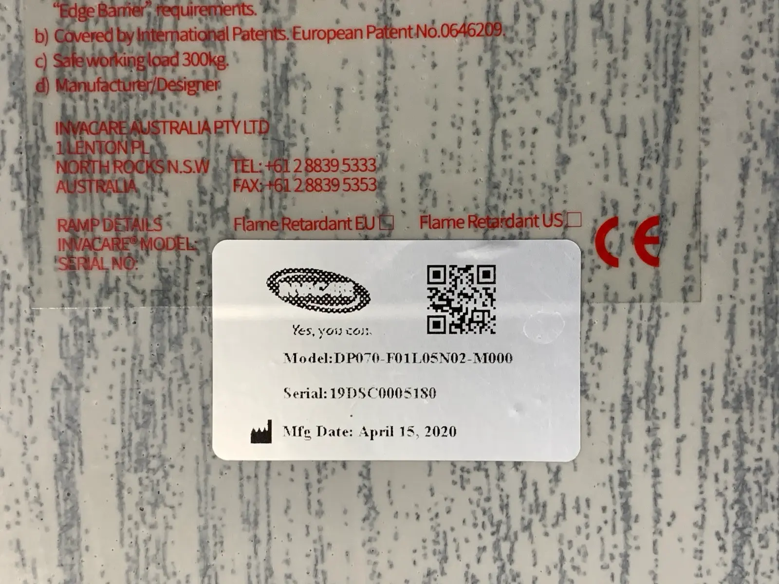 Invacare Personal Standard 70cm Foldable Portable Access Ramp