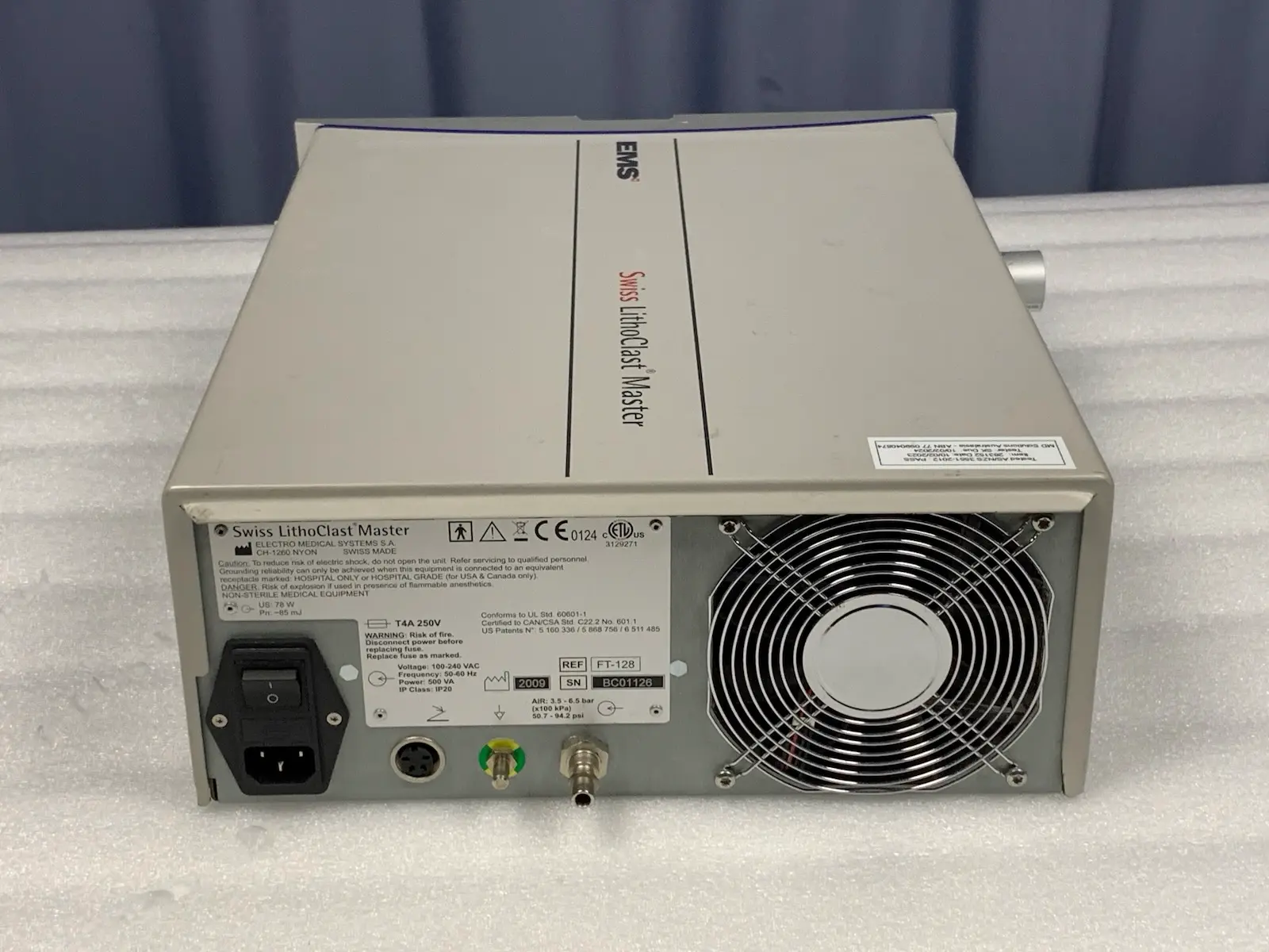 EMS Boston Swiss LithoClast Master Ultrasound Therapy System w Pedal