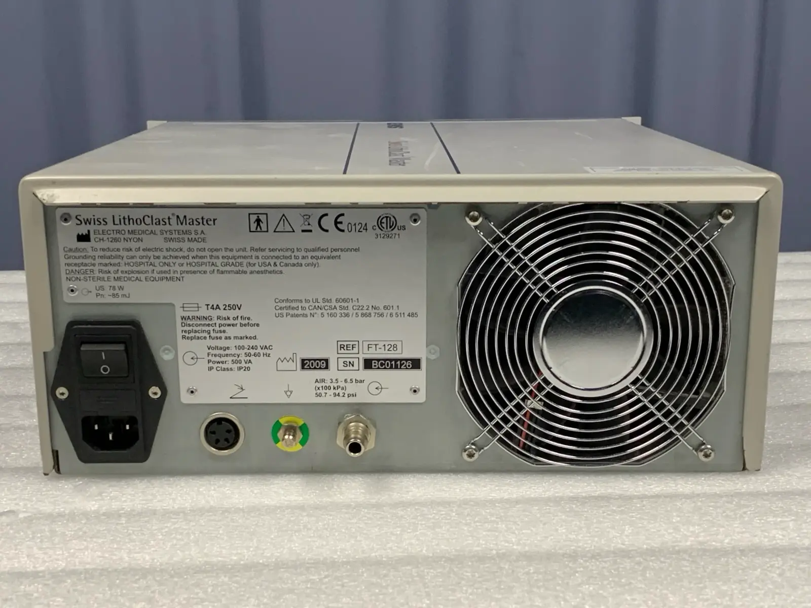 EMS Boston Swiss LithoClast Master Ultrasound Therapy System w Pedal