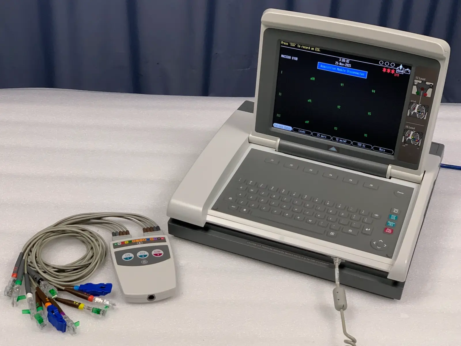 GE MAC 5500 HD ECG EKG Electrocardiograph w CAM 14 Module