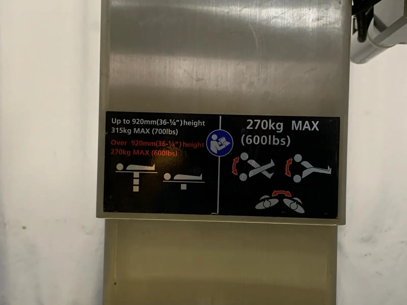 Mizuho MOT-3502X 315kg Max Surgical Operating Table w Mattress + Hand Control