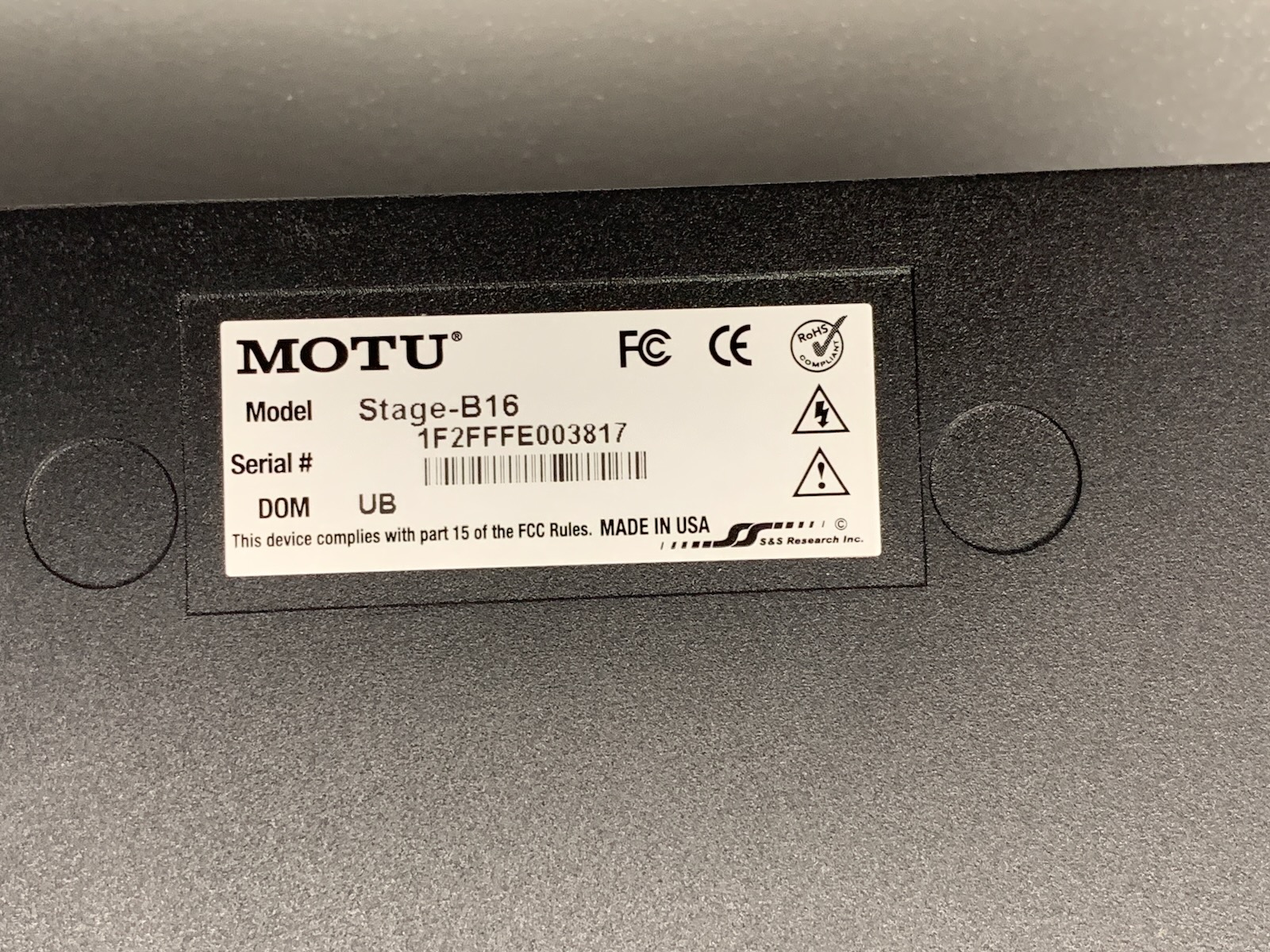 Motu Stage-B16 16x12 Stage Box & AVB Audio Interface w DSP