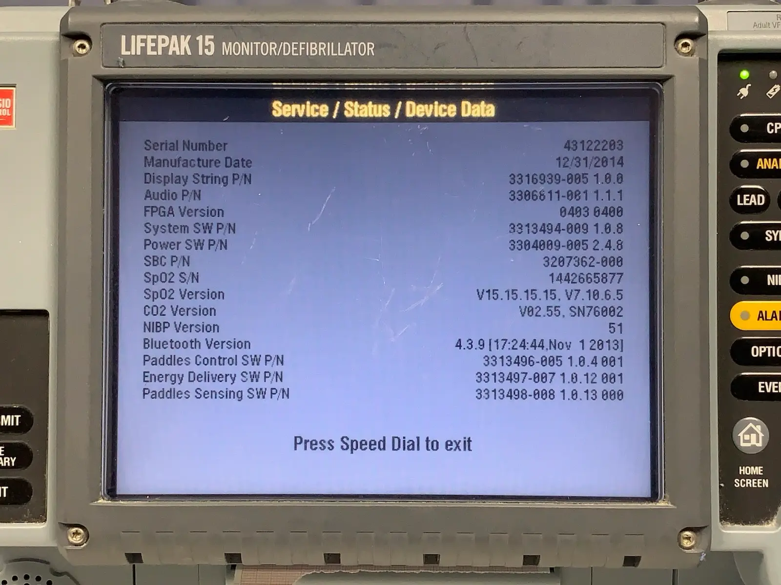 Physio Control Lifepak 15 Version 4 V4 CO2 SpO2 NIBP ECG IP #2
