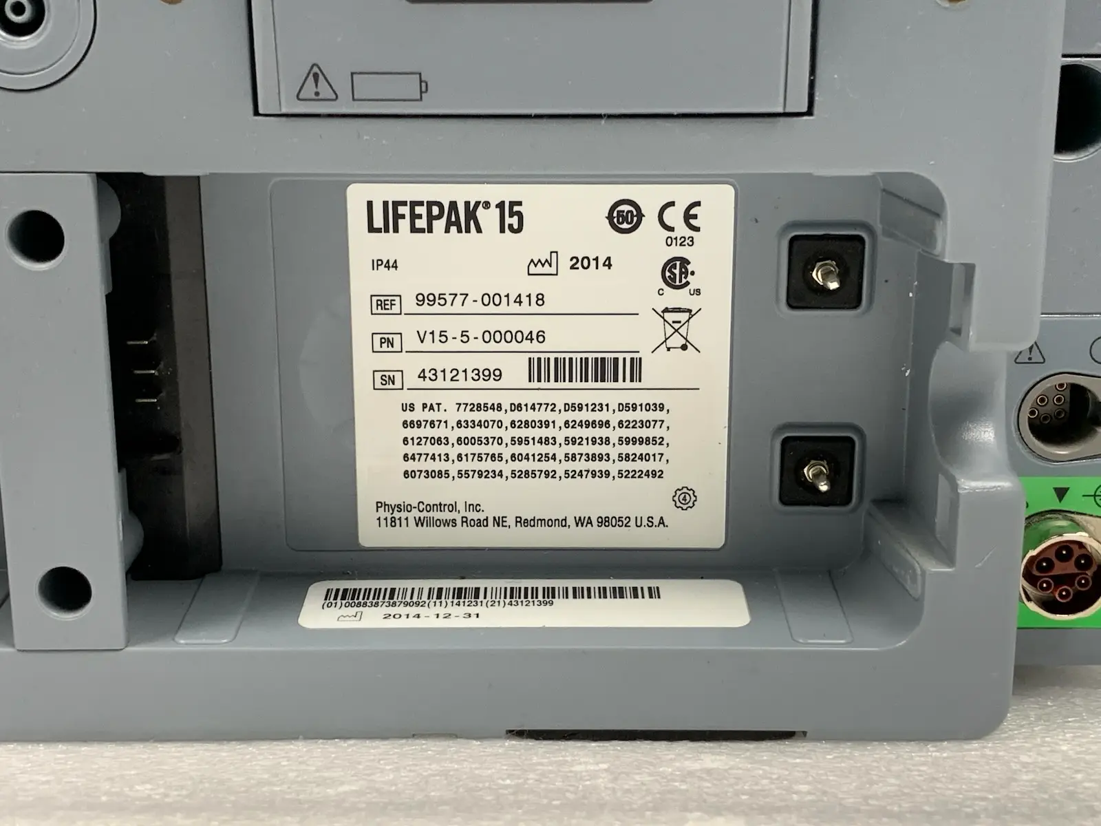 Physio Control Lifepak 15 Version 4 V4 CO2 SpO2 NIBP ECG IP