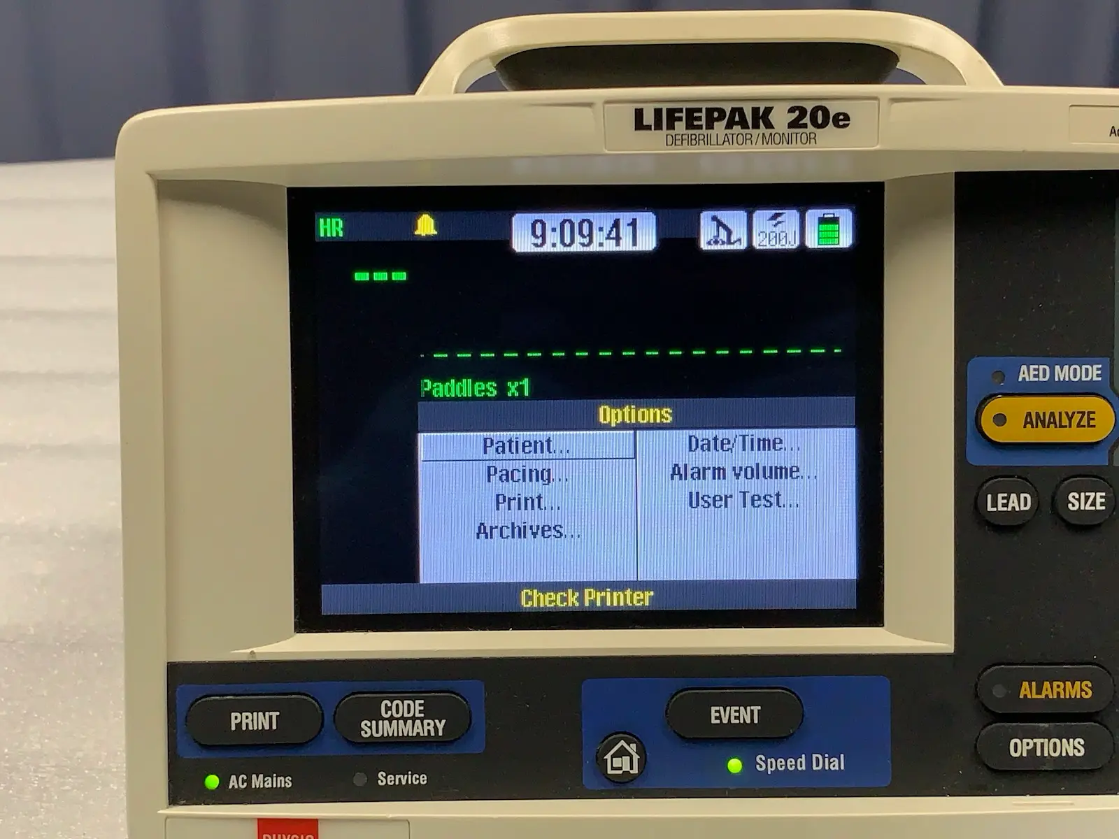 Physio Control Lifepak 20e Monitor w ECG (2014)