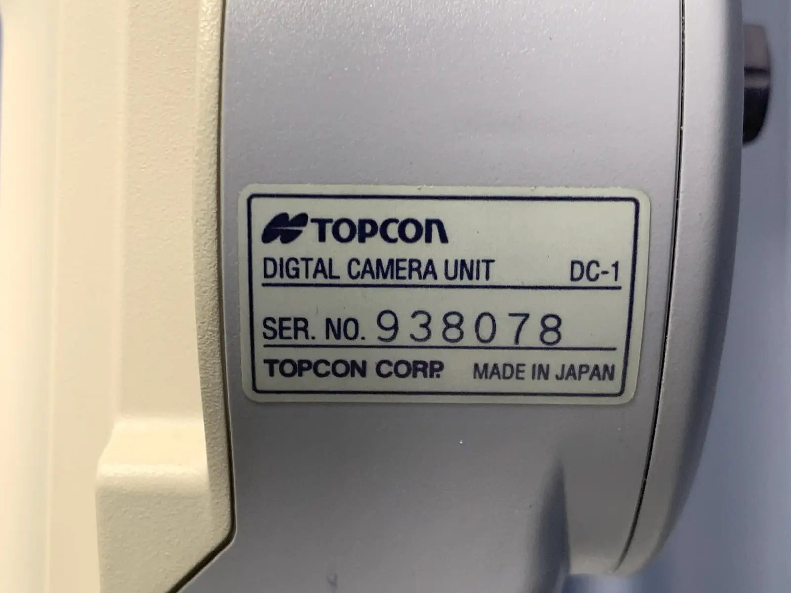 Topcon SL-D7 Class I Slit Lamp w DC-1 Digital Camera Unit & Tonometer Mount