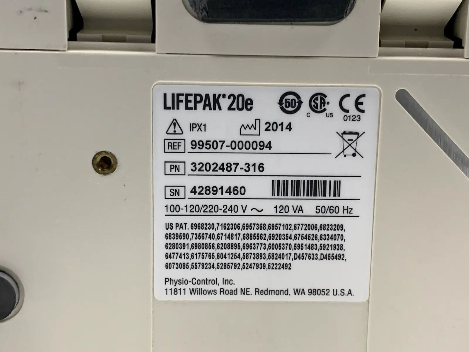 Physio Control Lifepak 20e Monitor w ECG (2014) #2