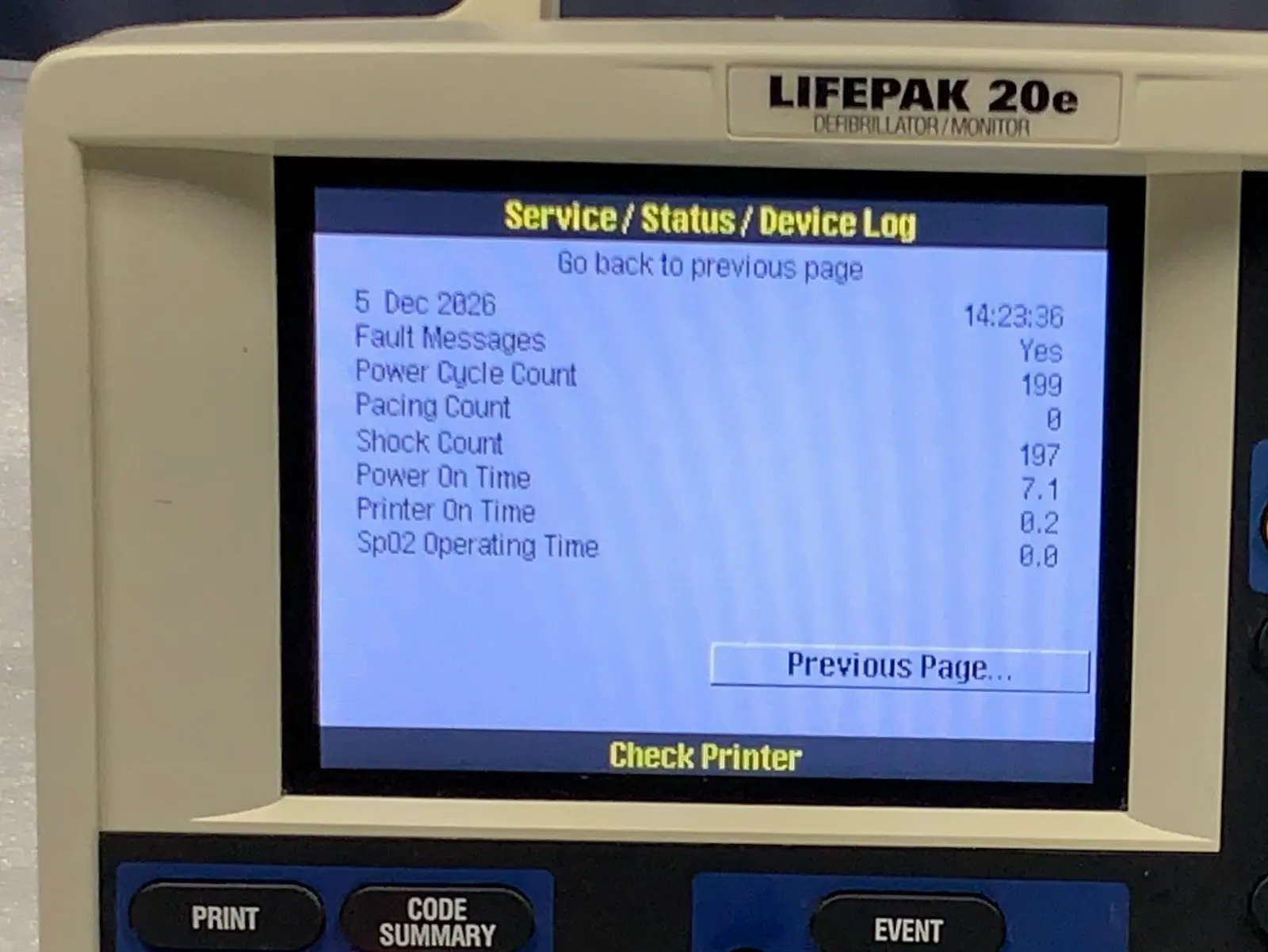 Physio Control Lifepak 20e Monitor w ECG (2014) #2