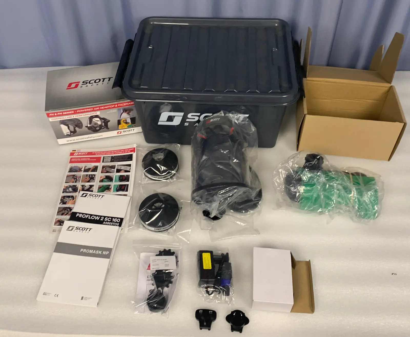 3M Scott Proflow 2 SC SC160 w FH2 Hood Powered Air Purifying Respirators PAPR