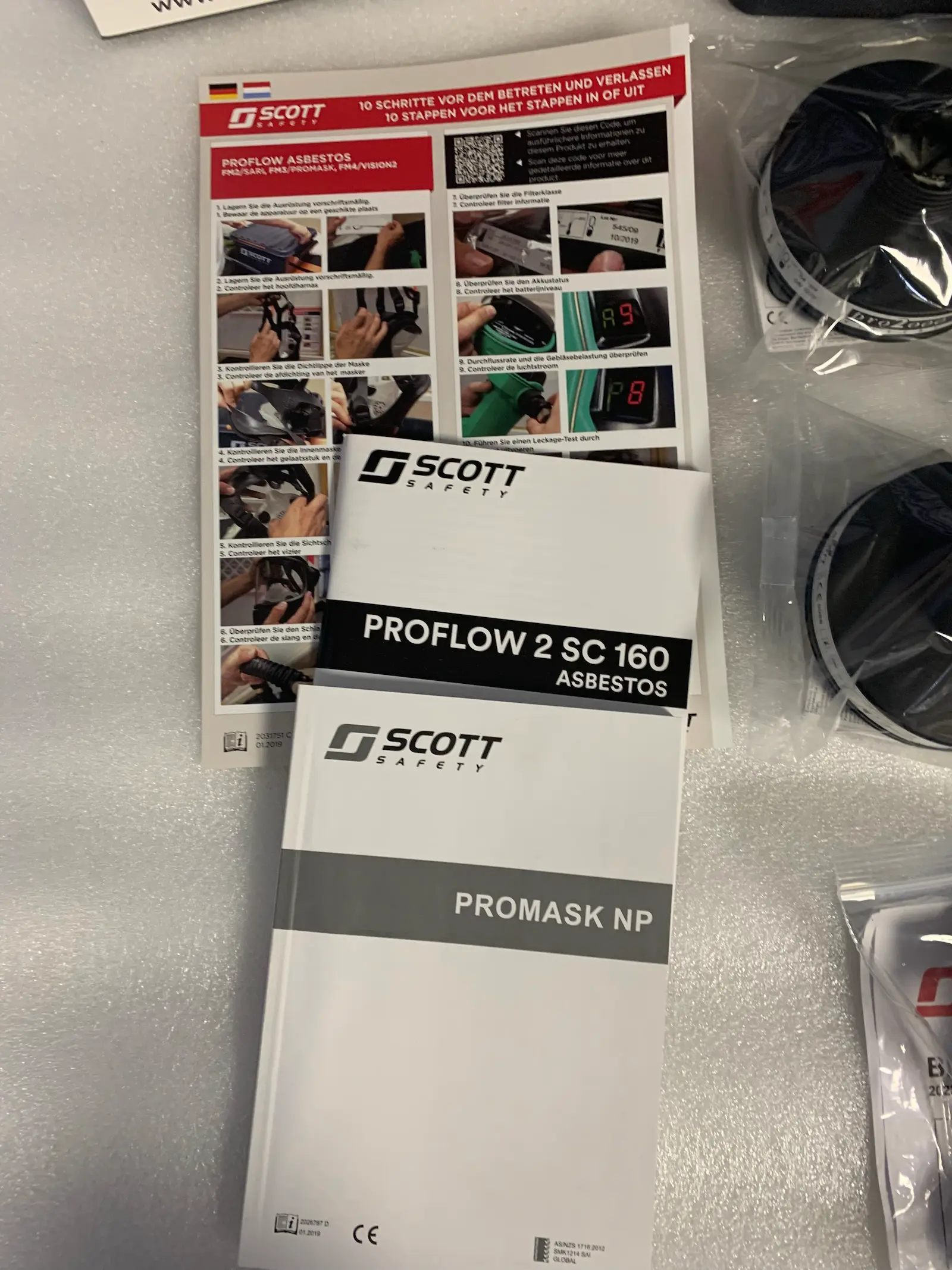 3M Scott Proflow 2 SC SC160 w FH2 Hood Powered Air Purifying Respirators PAPR