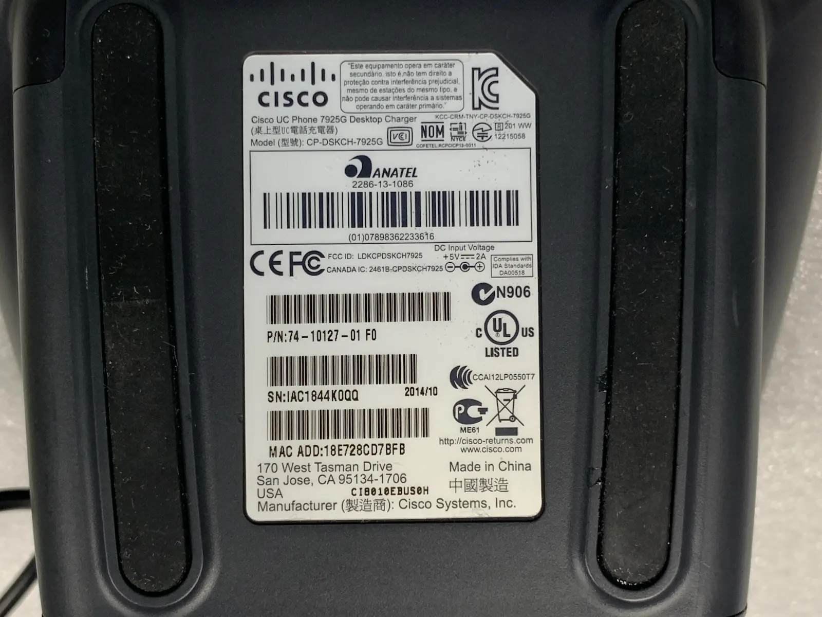 6x Cisco 7925 CP-7925G-EX Unified Wireless IP Phone Bundle Yellow ATEX/IECEx