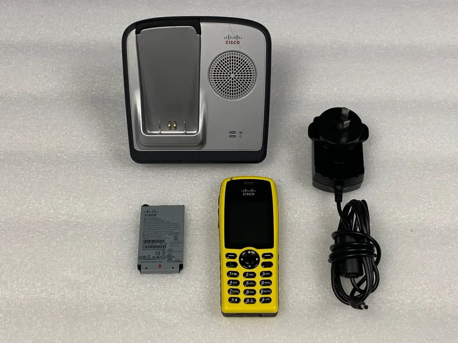 6x Cisco 7925 CP-7925G-EX Unified Wireless IP Phone Bundle Yellow ATEX/IECEx