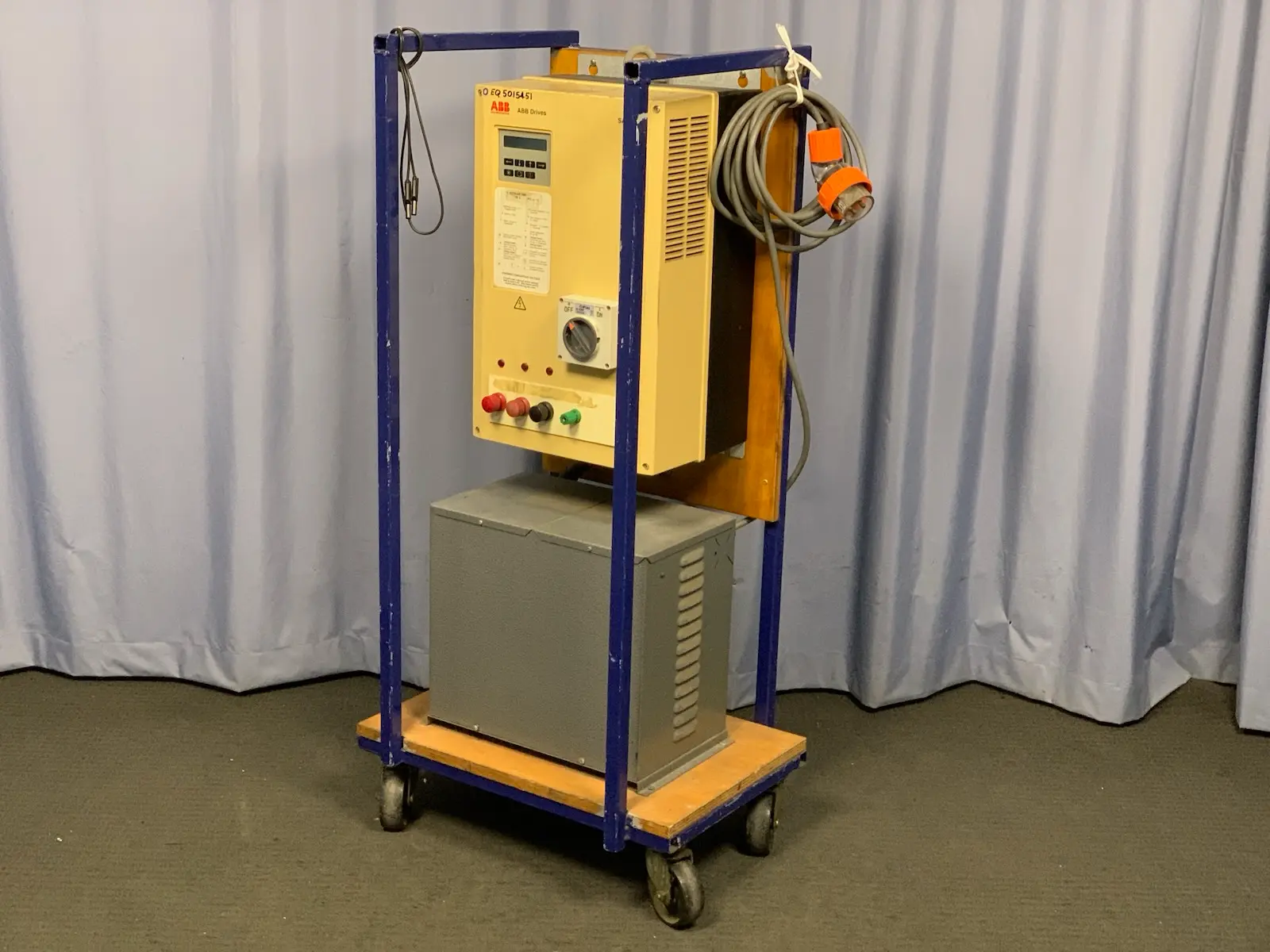 ABB SAMI GS ACS501 VFD 11kW 15HP & GEC Alsthom 34.5kVA Transformer on Cart