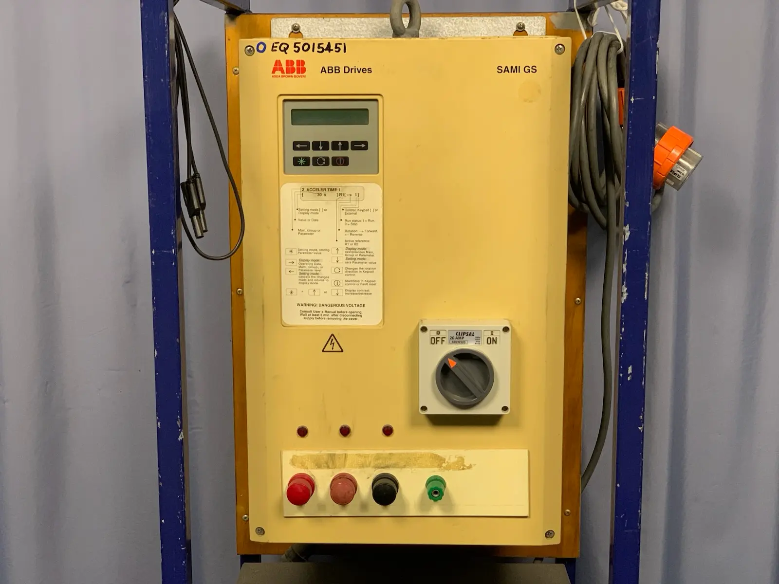 ABB SAMI GS ACS501 VFD 11kW 15HP & GEC Alsthom 34.5kVA Transformer on Cart