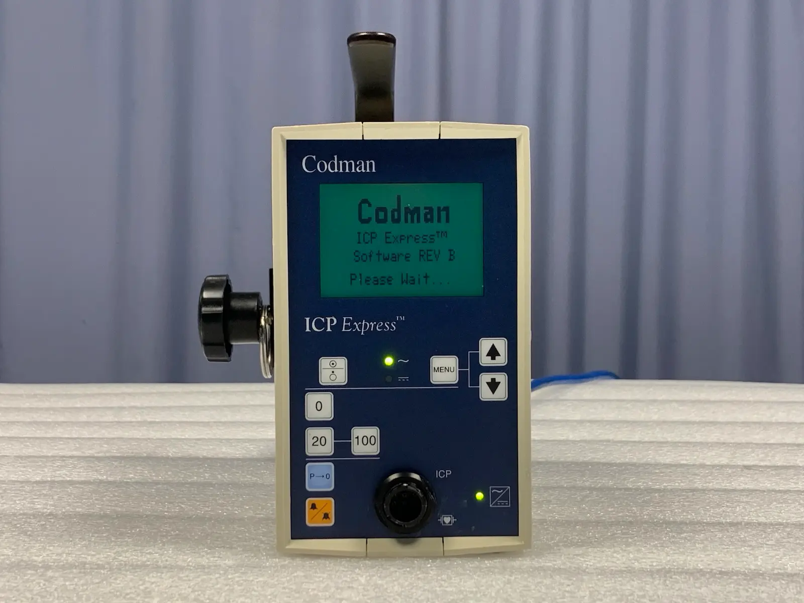 Codman ICP Express Monitor 82-6634 w Philips Interface Cable & Pole Clamp