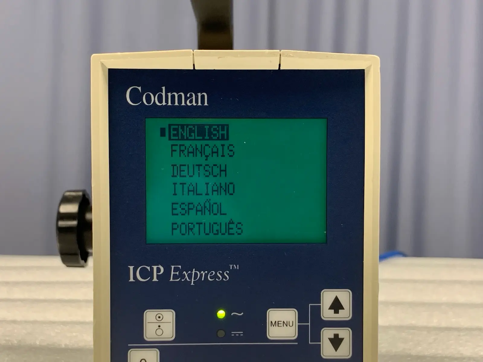 Codman ICP Express Monitor 82-6634 w Philips Interface Cable & Pole Clamp